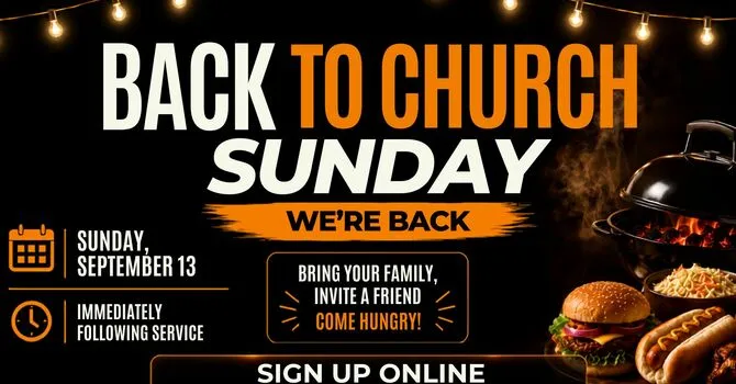 Back to Church Sunday BBQ